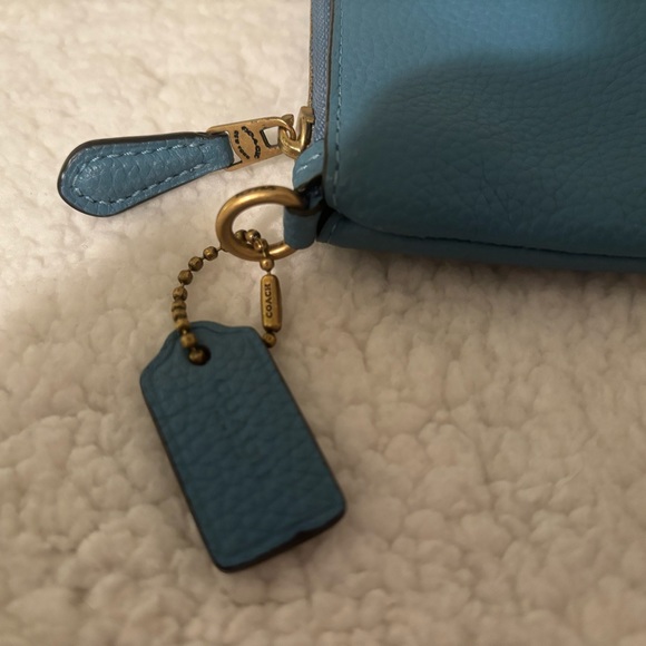 Blue Small Coach Wristlet - Picture 3 of 6